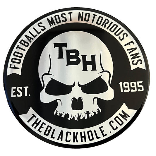 3" Round Gel-Domed TBH Chrome Skull Decal