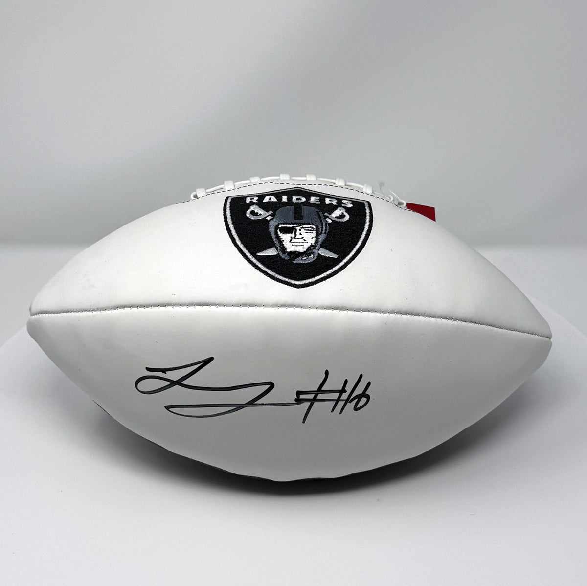 Jakobi Meyers' Autographed White Raider Football